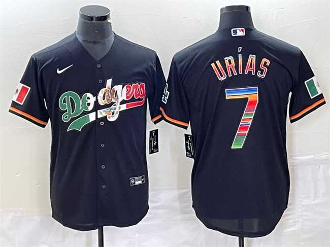 Men%27s Los Angeles Dodgers #7 Julio Urias Black Mexico Cool Base Stitched Jersey->texas rangers->MLB Jersey